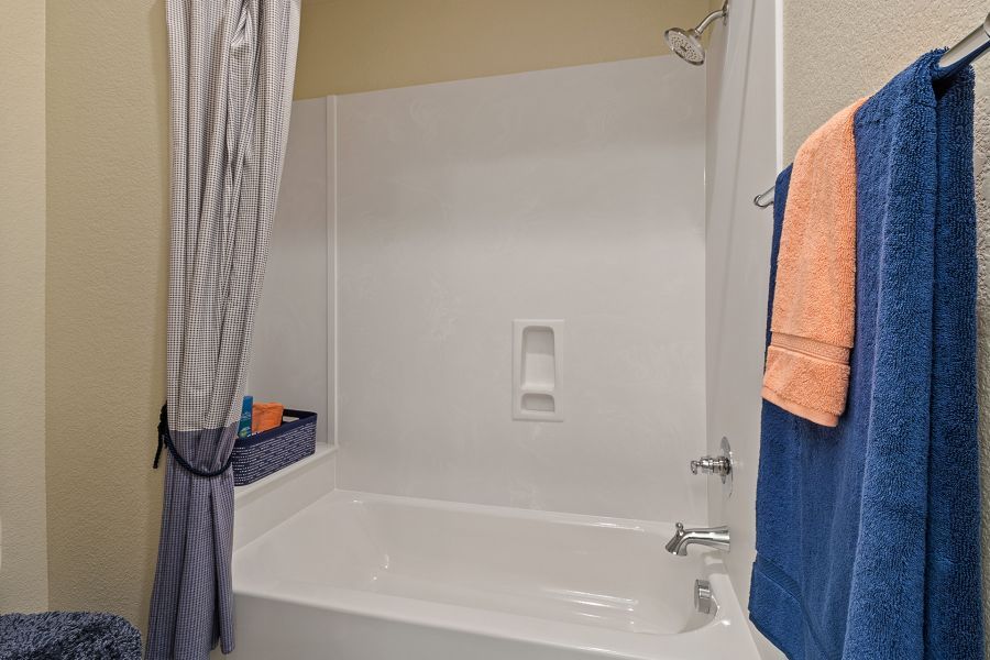 Tub-Shower with built-in shelf