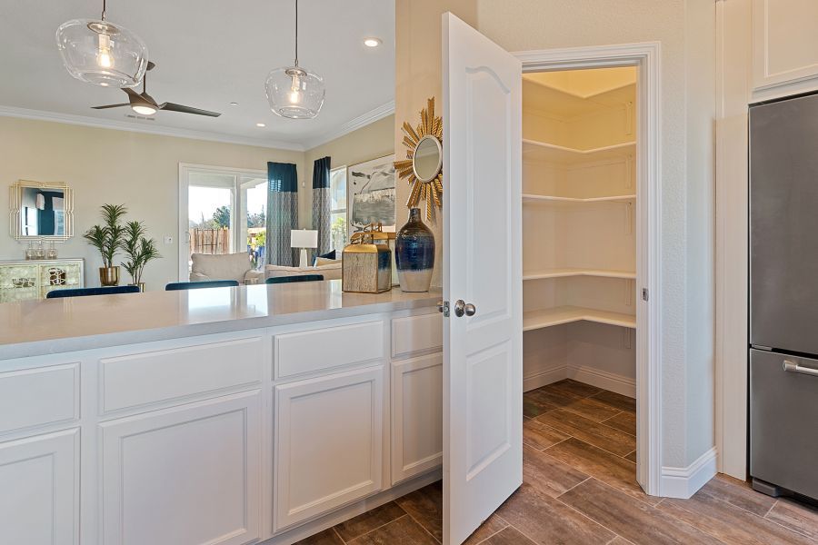 Walk-in Pantry with built-in shelves